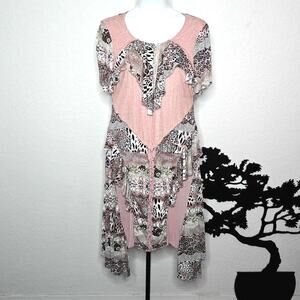 Love the Queen Animal Print Rag Doll Dress Size L